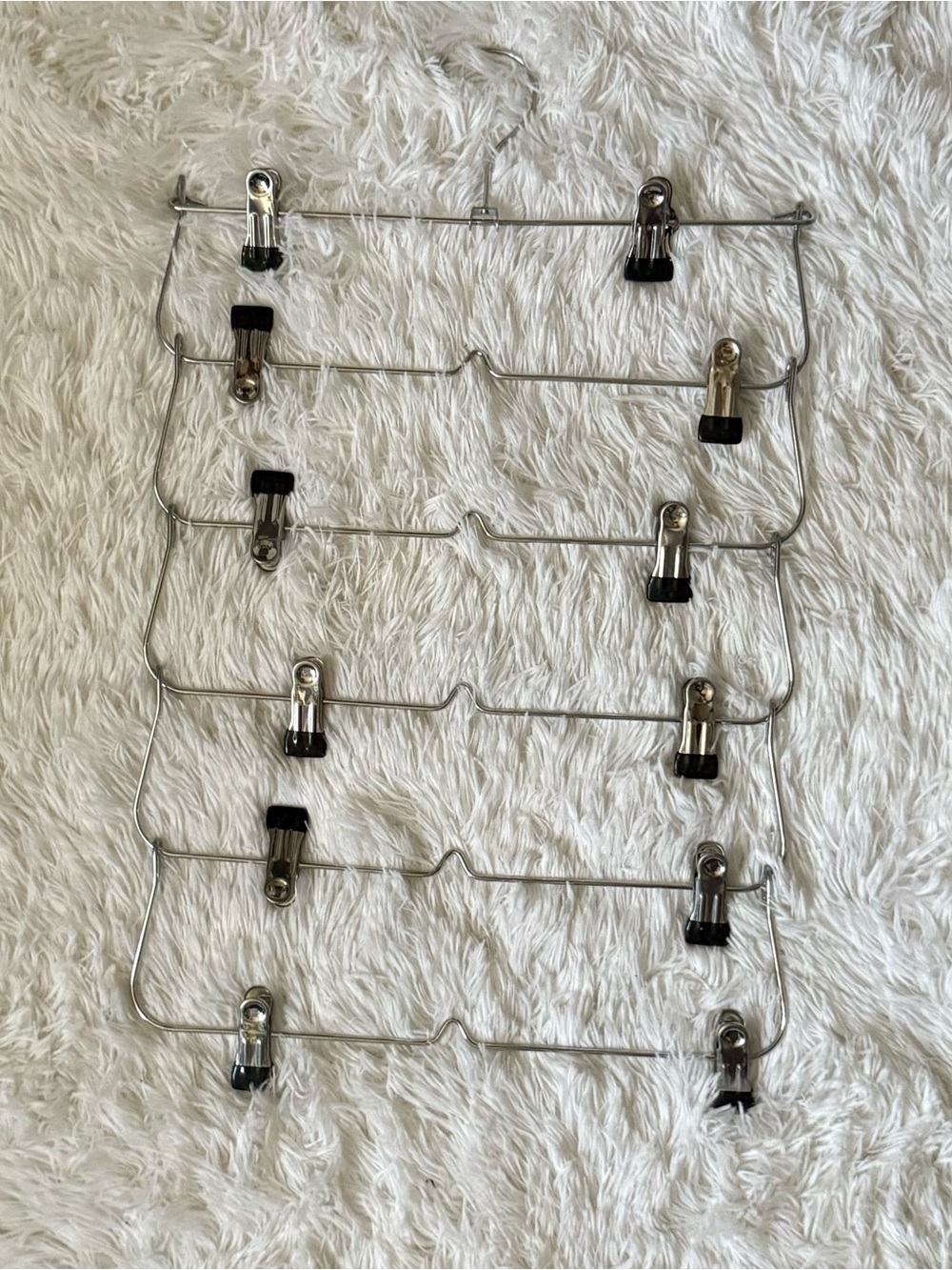 Multi-Tier Clip Hanger Organizer – 12 Clips, Metal Wire